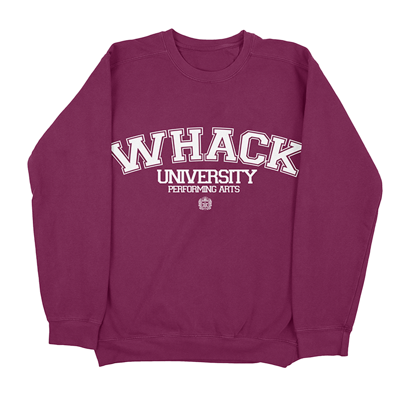 WHACK University Crewneck Plum
