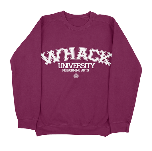 WHACK University Crewneck Plum